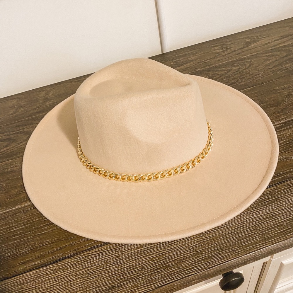 Faux Suede Wide Brim Hat
